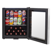 Baridi 50L Tabletop Drinks Fridge Mini Beer Cooler Glass Door Stainless Steel Baridi  - Dynamic Drive