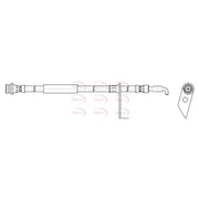 Apec Brake Hydraulic Hose Line Front Right fits Ford Mondeo V 2014-2022