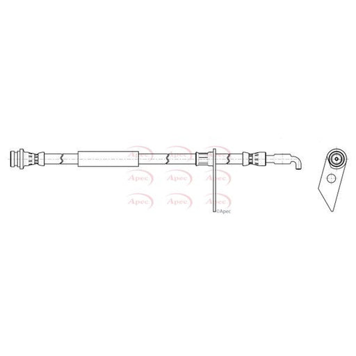 Apec Brake Hydraulic Hose Line Front Right fits Ford Mondeo V 2014-2022