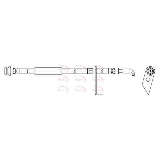 Apec Brake Hydraulic Hose Line Front Right HOS4472