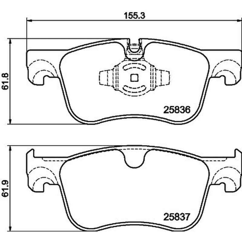Mintex Front Brake Pad Set fits Citroën Berlingo 2018-2019 1.2 1.5 1.6