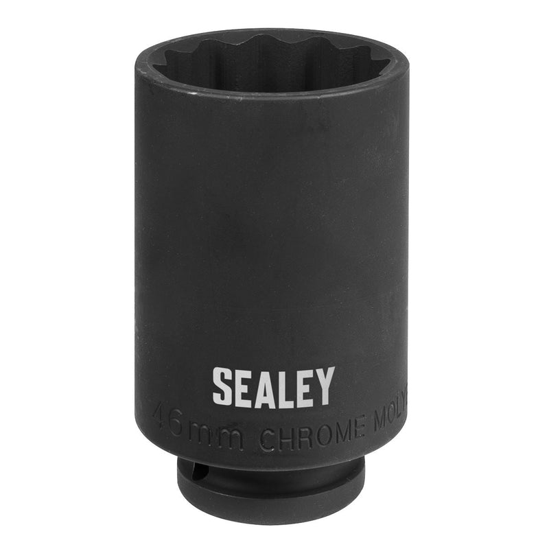 Sealey 1/2"Sq Drive 46mm 12-Point Impact Socket SX046 Sealey - Dynamic Drive