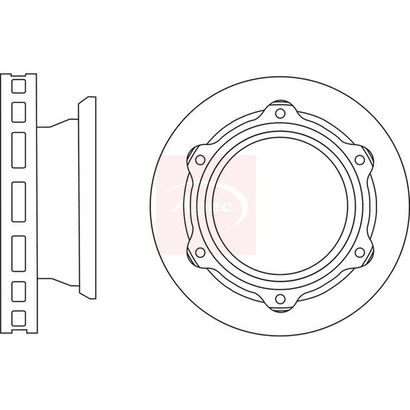Apec 2 x Vented Brake Discs fits Toyota Dyna Platform 2006 on 4.0