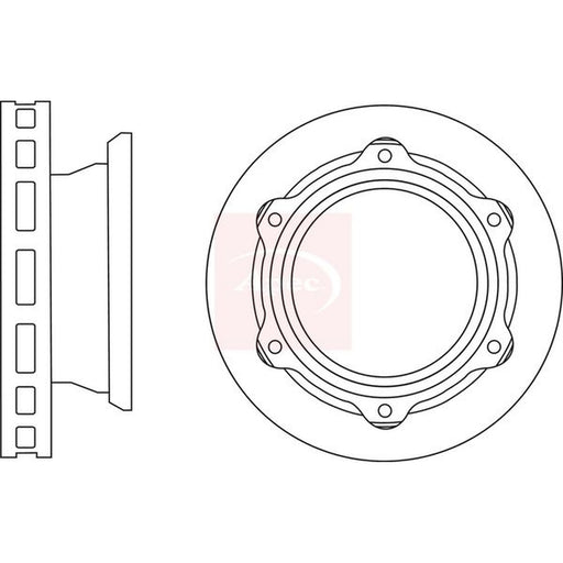 Apec 2 x Vented Brake Discs fits Toyota Dyna Platform 2006 on 4.0