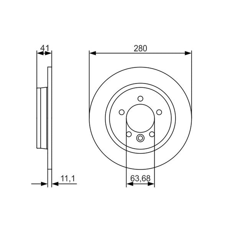 Bosch Front Vented & Rear Vented Brake Discs & Pads fits Volvo V40 2015-2019
