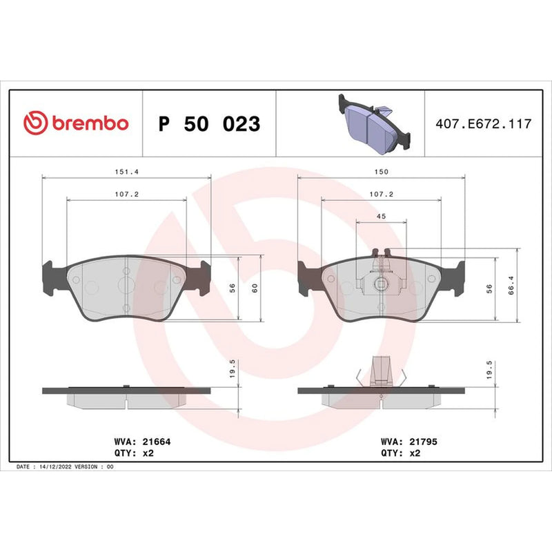 Brembo Front & Rear Brake Discs & Pads fits Mercedes-Benz E-Class 1997-2000