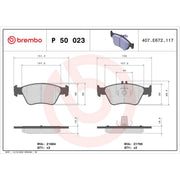 Brembo Front & Rear Pads fits Mercedes-Benz E-Class T-Model 1996-2003