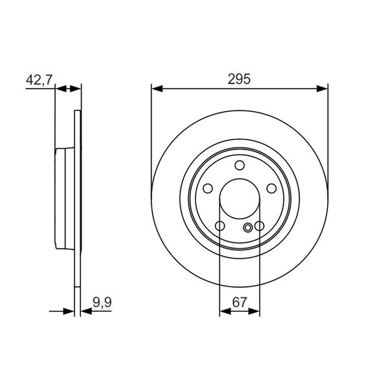 Bosch Rear Brake Discs & Pads fits Mercedes-Benz Gla-Class 2014-2019 156.952