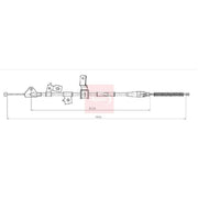 Apec Handbrake Cable Left Rear fits Nissan Pixo 2009 on 1.0