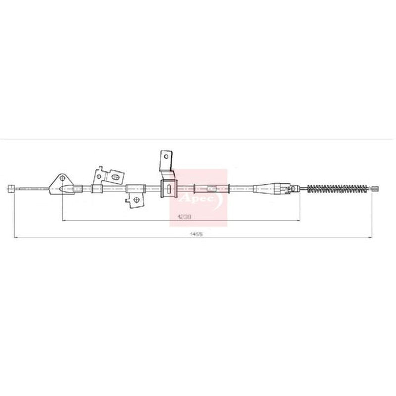 Apec Handbrake Cable Left Rear fits Nissan Pixo 2009 on 1.0