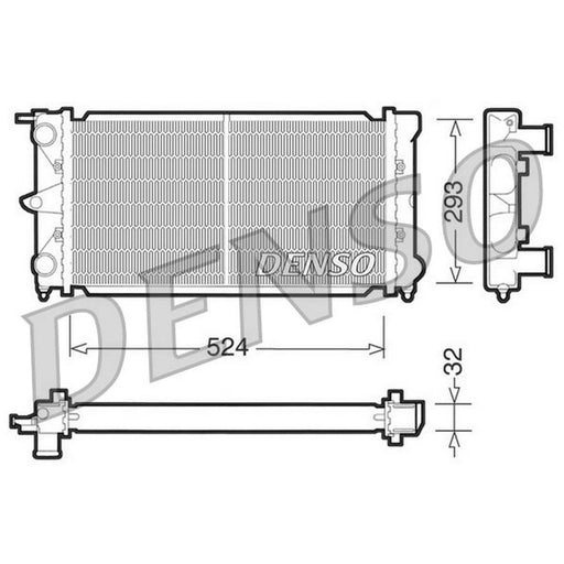 Denso Engine Radiator fits VW Derby 1982-1984 1.3