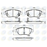 Comline Front Brake Discs & Pads fits Fiat 500L 2013-2014 1.4 1.6