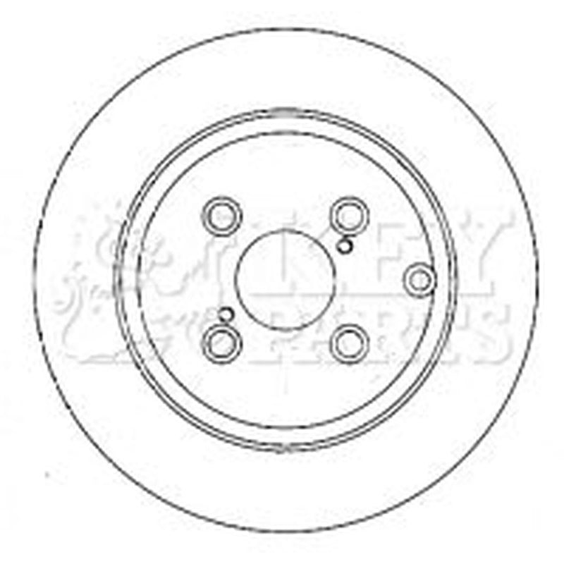 Key Parts 2 x Solid Brake Discs fits Toyota Corolla 2001-2007 1.4 1.8 2.0