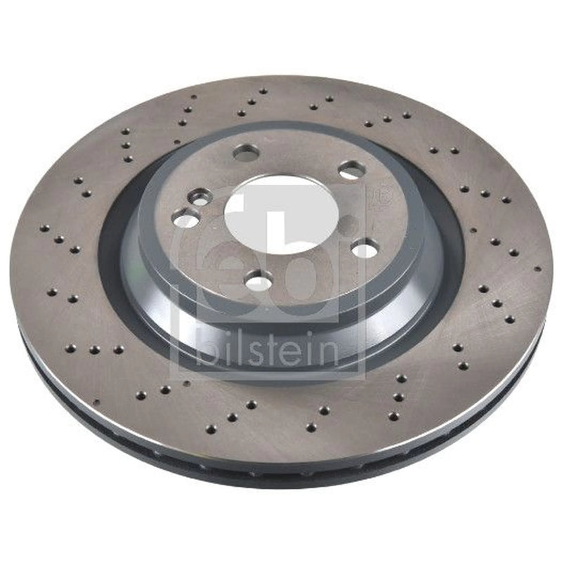 Febi 2 x Perforated/Vented Rear Brake Discs 174736