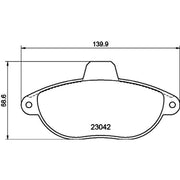 DON Front Brake Pad Set fits Citroën Dispatch I 1995-2006 1.6 1.9 2.0