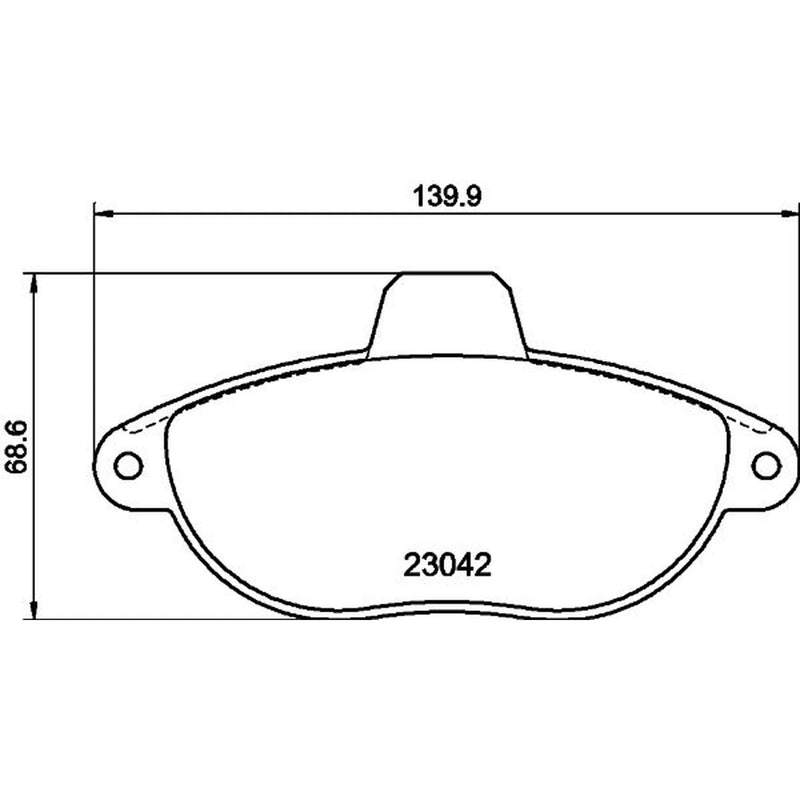 Mintex Front Brake Pad Set fits Citroën Dispatch I 1995-2006 1.6 1.9 2.0