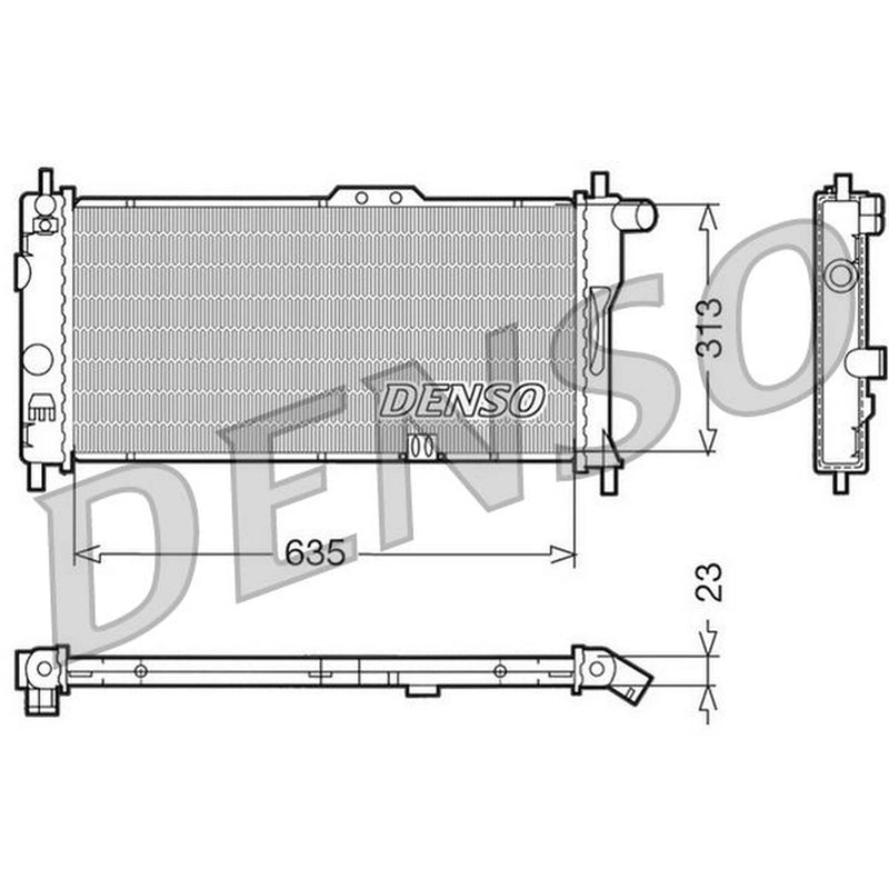 Denso Engine Radiator fits Opel Kadett E 1984-1993 1.4 1.6 1.8 2.0