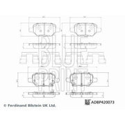 Blue Print Rear Brake Pad Set ADBP420073