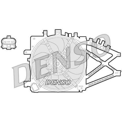 Denso Engine Cooling Fan fits Opel Combo Box Body/Mpv 2001 on 1.7