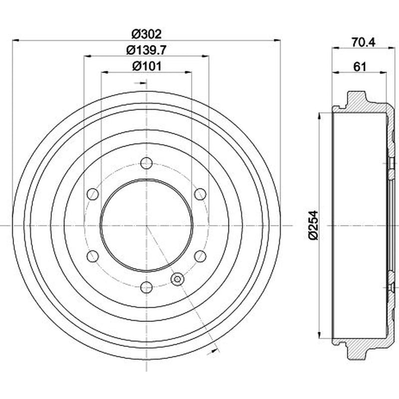 Mintex Brake Drum Assembly Rear fits Isuzu Rodeo I 2002-2012 2.5 3.0
