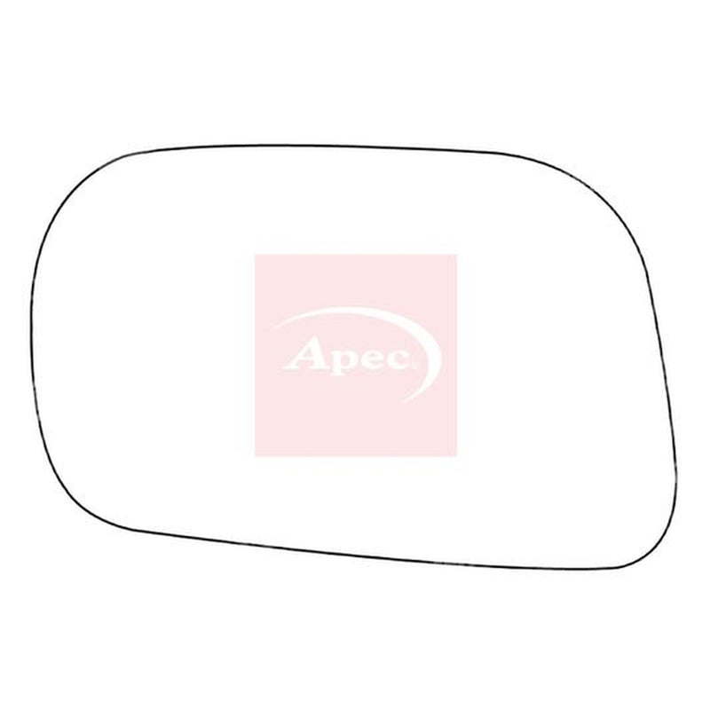 Apec Exterior Wing Mirror Glass Left fits Opel Agila A 2000-2007 1.0 1.2