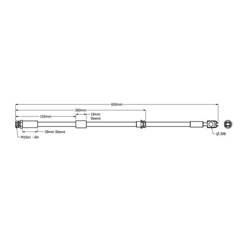 Juratek Brake Hydraulic Hose Line Front fits Audi A1 2018 on