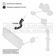 First Line Intercooler Turbo Charge Air Hose fits Mercedes-Benz Sprinter 3,5-T