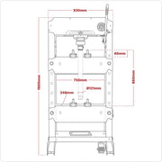 Viking Floor Type Air/Hydraulic Press with Sliding Ram and Foot Pedal 50 Tonne Viking - Dynamic Drive