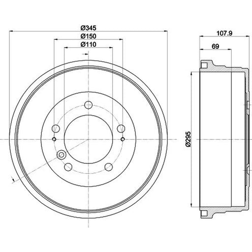 Mintex Brake Drum Assembly