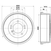 Mintex 2 x Brake Drums