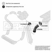 First Line Intercooler Turbo Charge Air Hose fits BMW 3 1999-2005