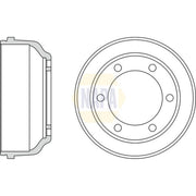 NAPA Brake Drum Assembly Rear fits Ford Transit 1991-2000 2.0 2.5