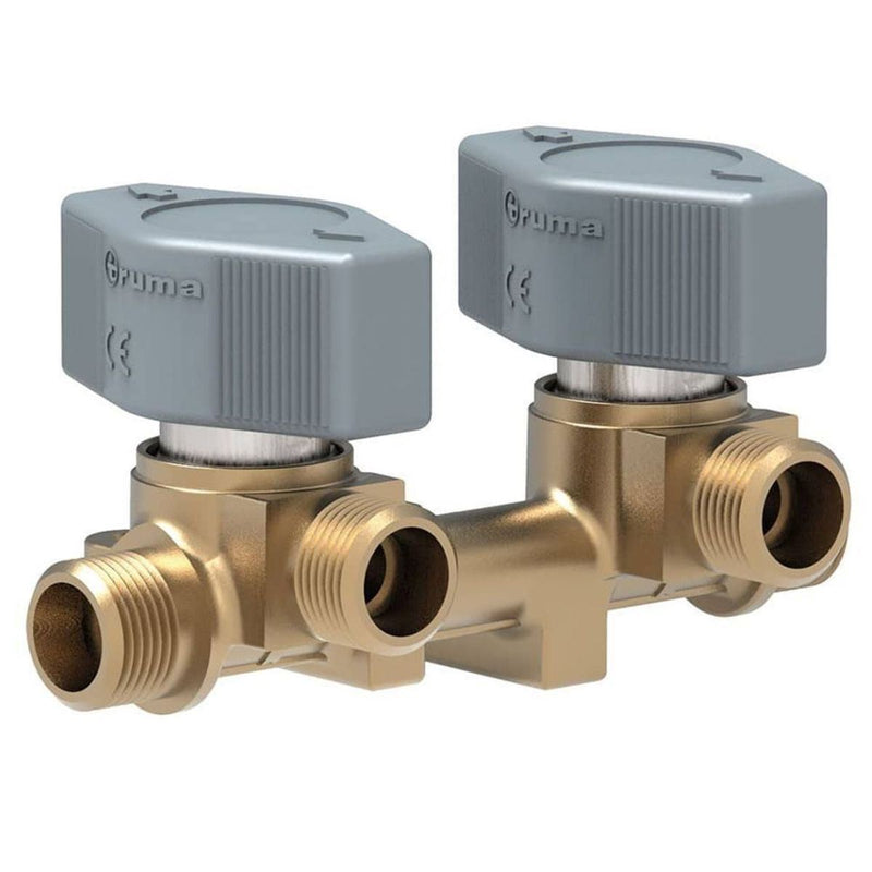 Truma VK2 10mm 2 Way Gas Manifold Valve with Brass Olives for Caravans Truma - Dynamic Drive