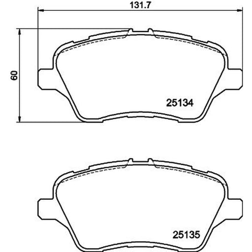 DON Front Brake Pad Set fits Ford B-Max 2012-2017 1.0 1.4 1.5 1.6