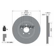 Textar 2 x Vented Rear Brake Discs 92238305-x2