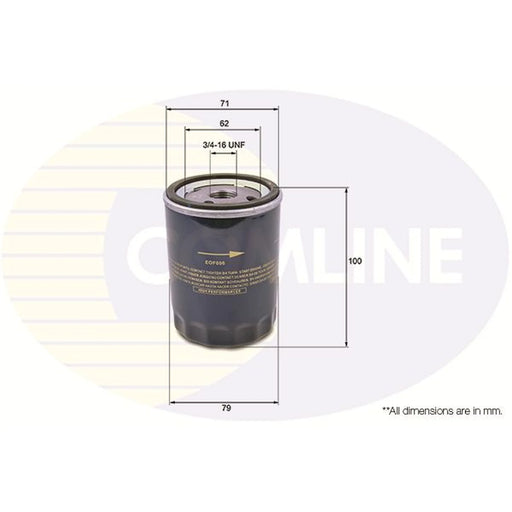Comline Engine Oil Filter fits Ford Courier Box Body/Mpv 1991-2002 1.8
