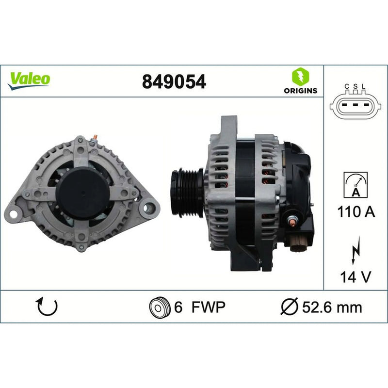 Valeo Car Alternator 12V 849054
