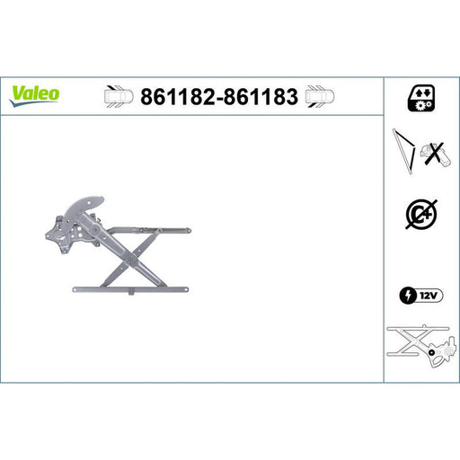 Valeo Electric Window Regulator Lifter Left Rear 861182