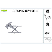 Valeo Electric Window Regulator Lifter Right Rear 861183