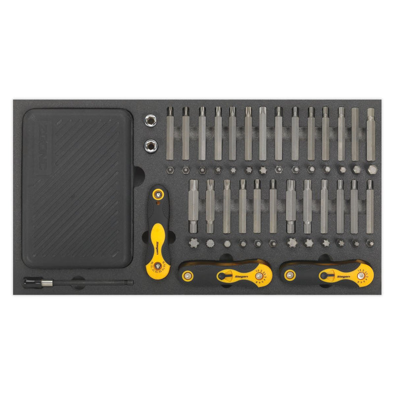 Sealey Tool Tray with Specialised Bits & Folding Hex Keys 192pc S01126 Sealey - Dynamic Drive