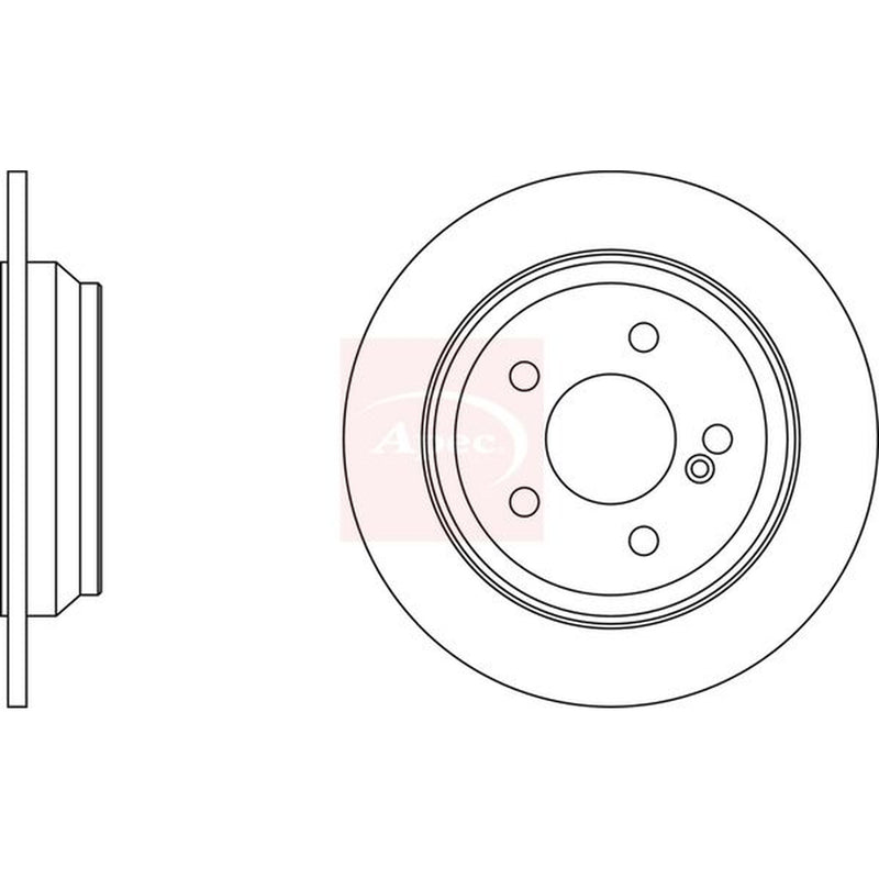 Apec Rear Brake Solid Discs & Pads fits Mercedes-Benz S-Class 1998-2005