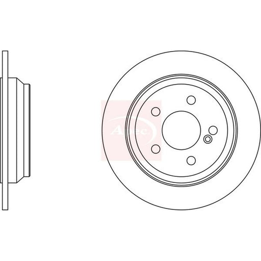 Apec 2 x Solid Brake Discs fits Mercedes-Benz S-Class 1998-2005