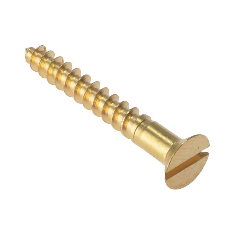 Forgefix Wood Screw Slotted CSK Solid Brass 1/2in x 8 Box 200 ForgeFix - Town Tools
