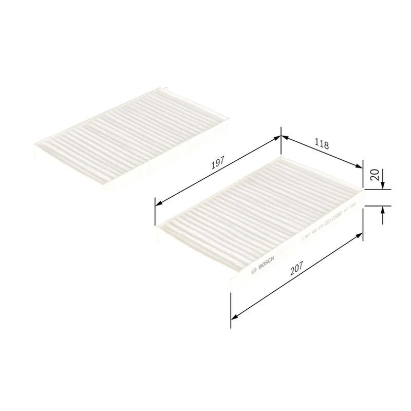 Bosch Cabin Air Filter (Pollen Filter) fits Hyundai Tucson 2004-2012 2.0 2.7