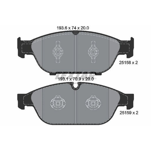 Textar Front Brake Pad Set 2515802