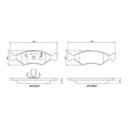 Brembo 4 x Front Brake Pad Set fits Ford Courier Box Body 1991-2003 1.3 1.4 1.8
