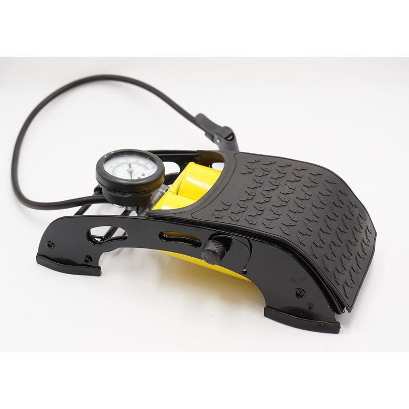 AA Double Barrel Cylinder Tyre Foot Pump Air Inflator Car Van Bicycle Bike AA - Dynamic Drive