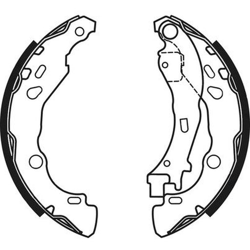 Abtex Brake Shoe Set Axle Kit fits Citroën C2 2003-2012 1.1 1.4