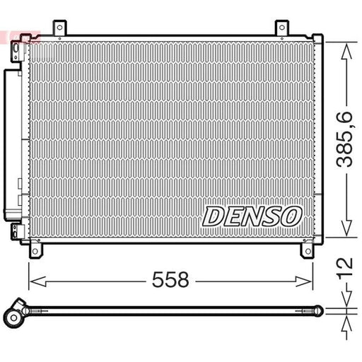 Denso Air Conditioning Condenser fits Suzuki Baleno 2016 on 1.0 1.2