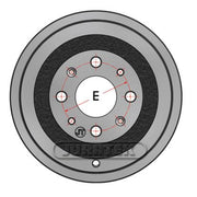 Juratek Brake Drum Assembly Rear fits Fiat Grande Punto 2005 on 1.2